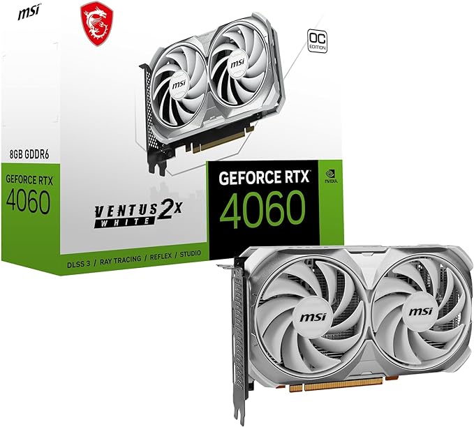 Tarjeta Gráfica MSI GeForce RTX 4060 Ventus 2X White 8G GDDR6